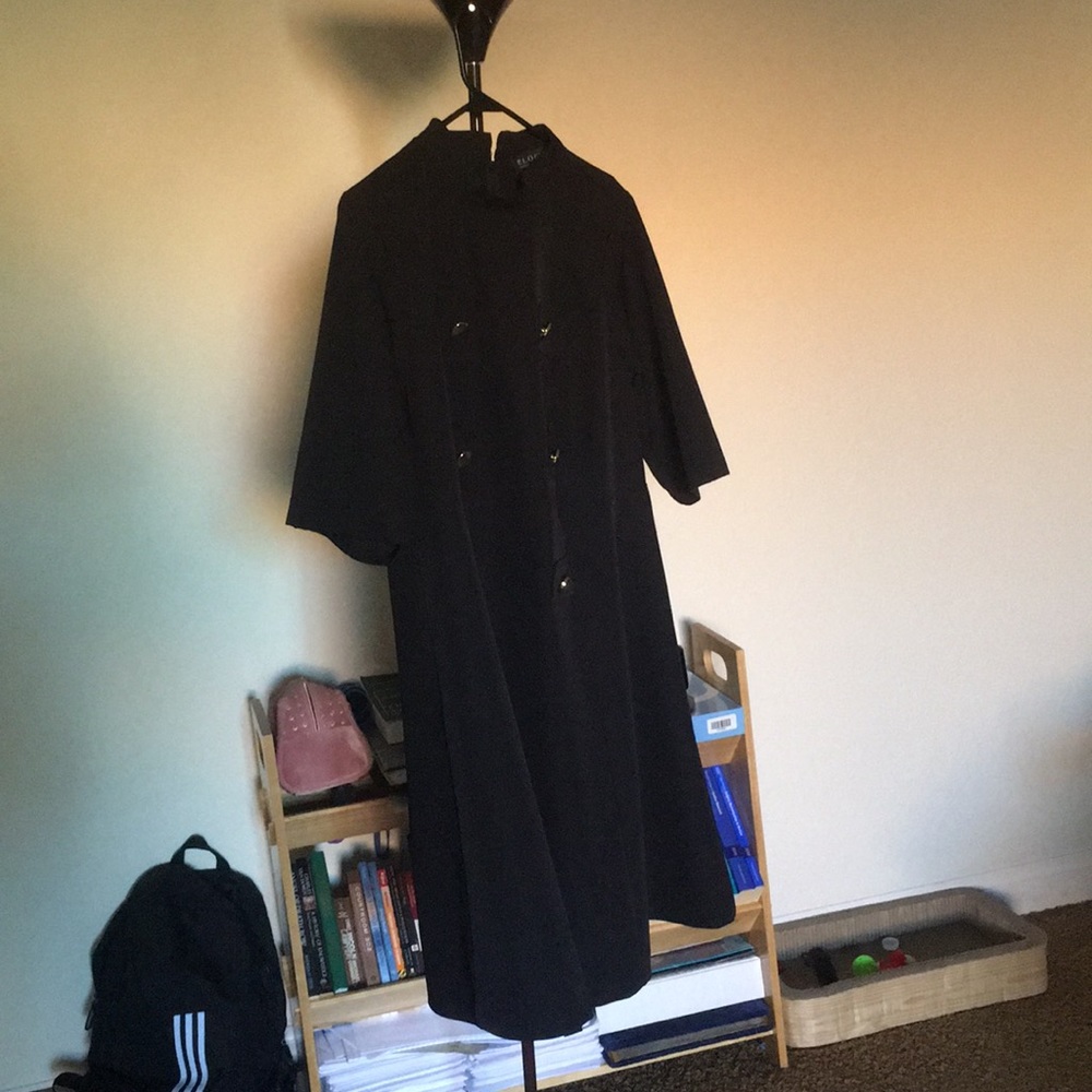 Eloquii Black high collared dress